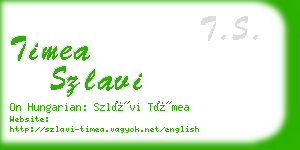 timea szlavi business card